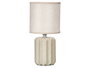 Giftdecor Lámpara Sobremesa Rayas Beige 13x19x13 cm Cerámica/Tela (Set de 12)