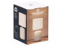 Giftdecor Lámpara Sobremesa Rayas Beige 13x19x13 cm Cerámica/Tela (Set de 12)