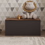 Hanah Home Baúl Anthracite, Rustic Walnut. Mueble Auxiliar para Salón Dormitorio. 90x45.5x45cm