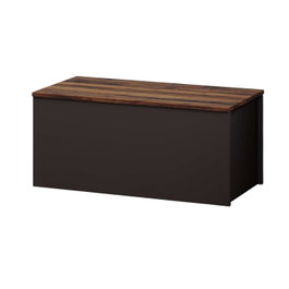 Hanah Home Baúl Anthracite, Rustic Walnut. Mueble Auxiliar para Salón Dormitorio. 90x45.5x45cm