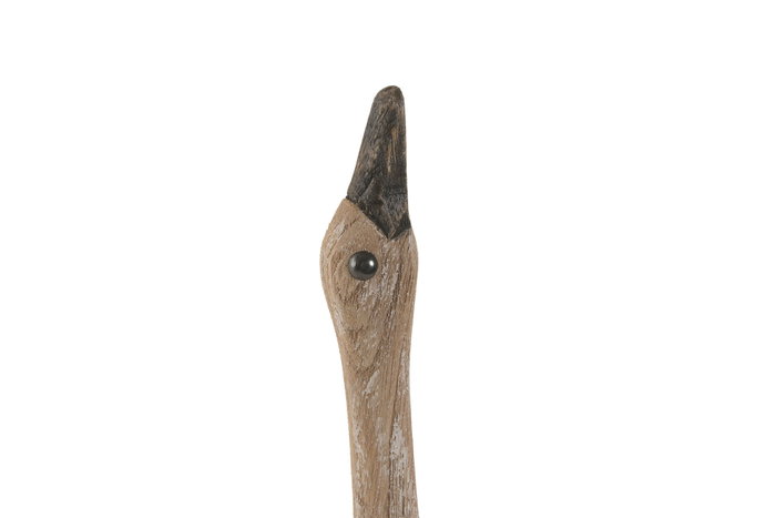 DKD Home Decor Figura de Oca en Madera Reciclada Envejecida