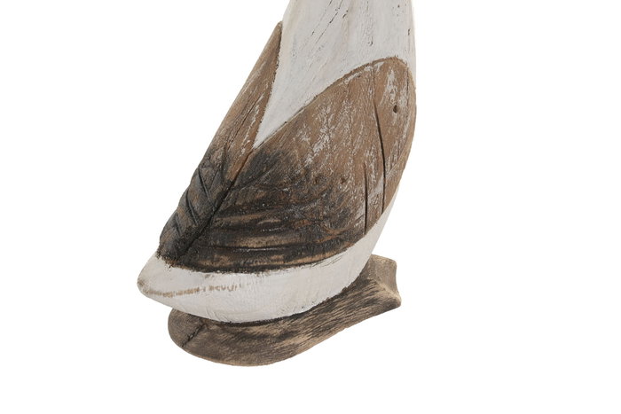 DKD Home Decor Figura de Oca en Madera Reciclada Envejecida
