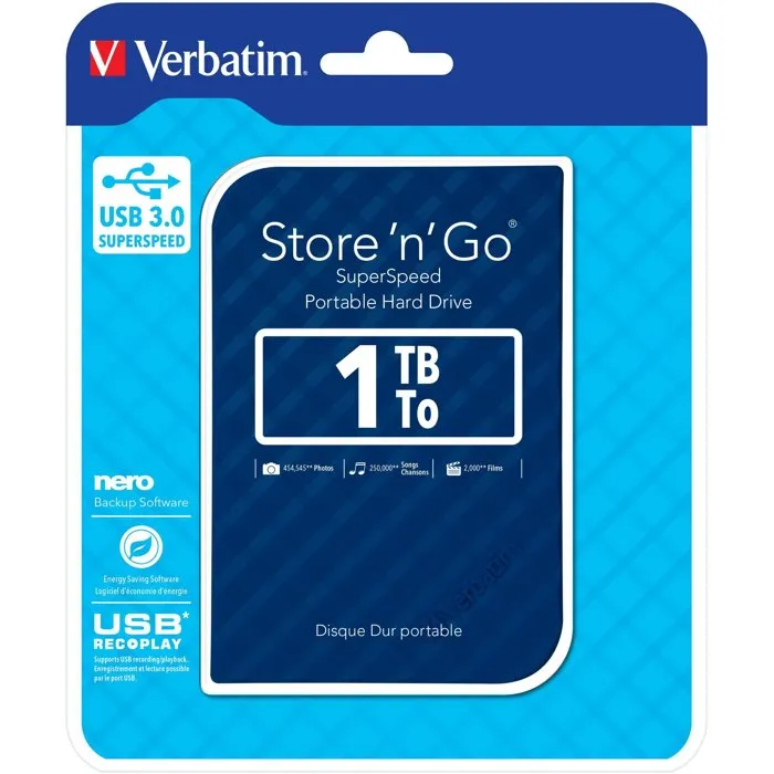 Verbatim Store 'n' Go 1TB Azul