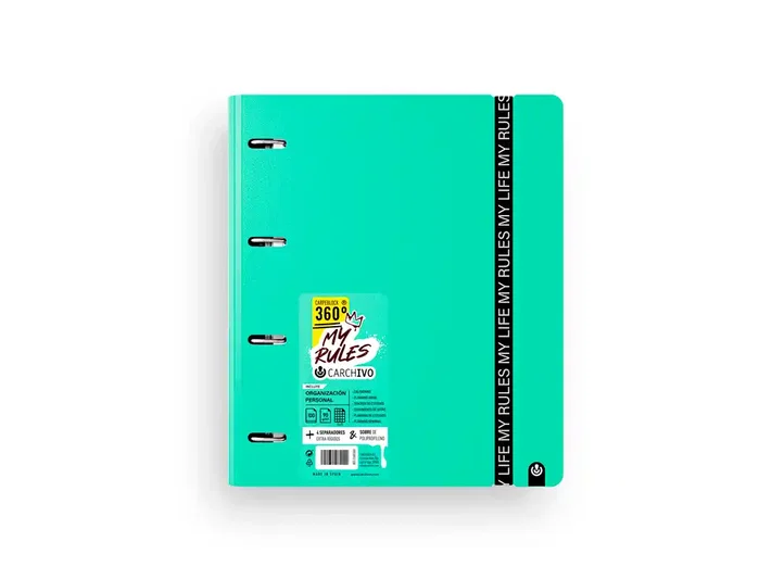 Carchivo Carpeblock 360 My Rules Jade con Recambio A4 Carchivo Carpeblock 360 My Rules Jade con Recambio A4