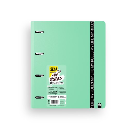 Carchivo Carpeblock 360 My Rules Jade con Recambio A4 Carchivo Carpeblock 360 My Rules Jade con Recambio A4