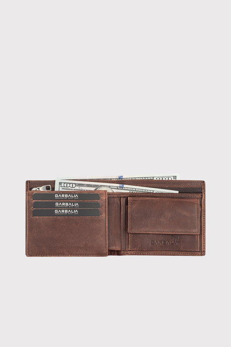 Zoozie Bags Cartera para Hombre de Piel Auténtica Marrón