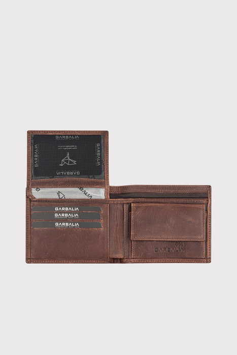 Zoozie Bags Cartera para Hombre de Piel Auténtica Marrón