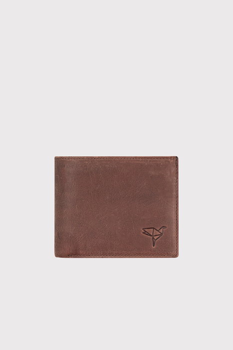 Zoozie Bags Cartera para Hombre de Piel Auténtica Marrón