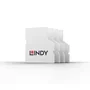 Lindy 40479 Bloqueador de Puerto para Ranura SD Card, Blanco, ABS, 10 Piezas