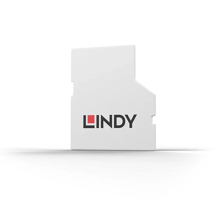 Lindy 40479 Bloqueador de Puerto para Ranura SD Card, Blanco, ABS, 10 Piezas