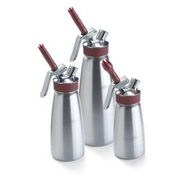 ISI Montador de nata y espumas de acero inoxidable, capacidad 50 cl, con 3 decoradores, marca ICC