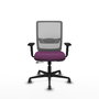 PIQUERAS Y CRESPO Silla de oficina Haches Morada con Malla Gris