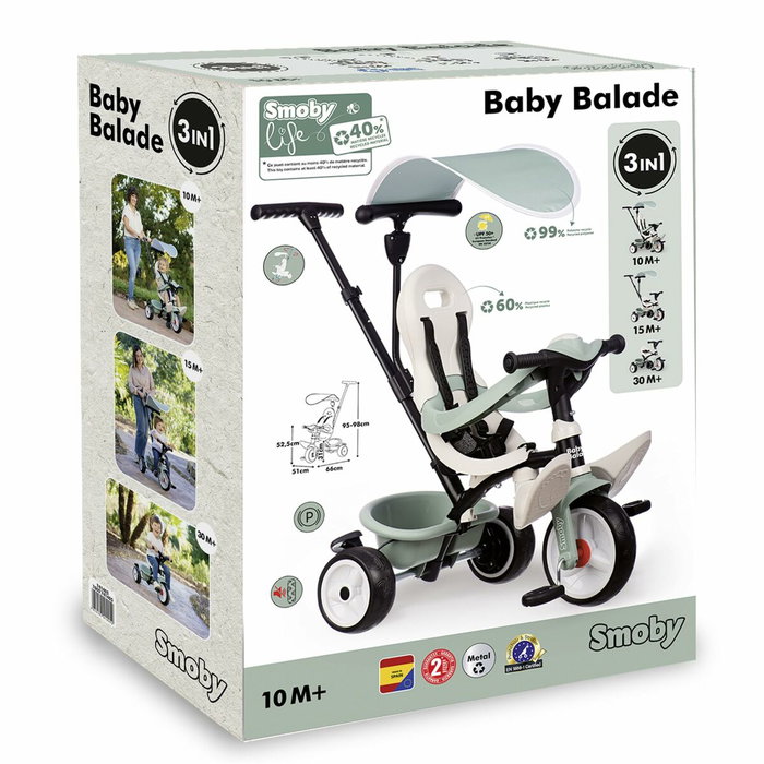 Smoby Life Baby Balade Triciclo para Niños