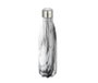 DKD Home Decor Botella de Acero Inoxidable Doble Pared Símil Mármol Blanco 500ml