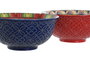 DKD Home Decor Set de 4 Cuencos de Gres Mandala Multicolor