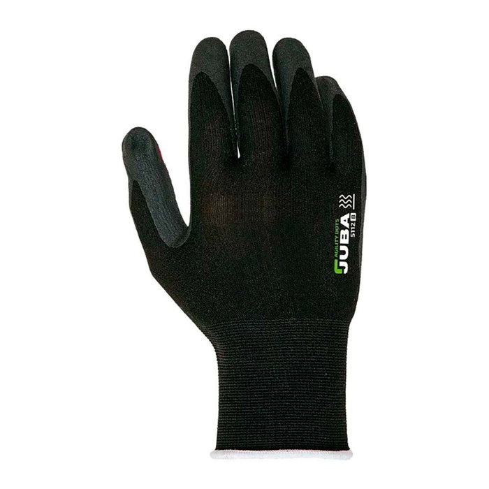 Juba Guante Agility Dots Nylon Licra Palma Nitrilo Foam Puntos T-7 S Negro Rojo
