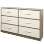 Max Home Cómoda 6 Cajones 114x30x70 cm MDF y Acero Edad Mínima 36 Meses
