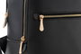 Vince Camuto Pescara - Mochila de Polipiel Negra Elegante y Funcional con Dos Bolsillos Interiores