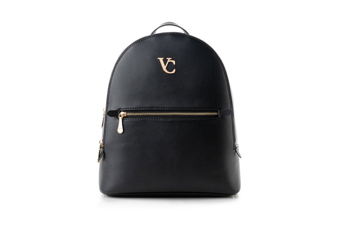 Vince Camuto Pescara - Mochila de Polipiel Negra Elegante y Funcional con Dos Bolsillos Interiores Vince Camuto Pescara - Mochila de Polipiel Negra Elegante y Funcional con Dos Bolsillos Interiores