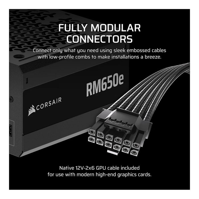 Corsair RM650e 650W 80 PLUS Gold Modular ATX 3.1 Negro