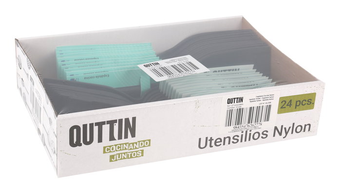 Inde Espátula de Cocina de Nylon Negra - 32,1 x 8,2 x 6,9 cm (24 Unidades)