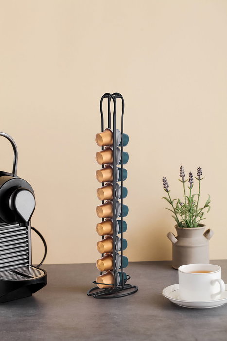 Quttin Soporte para 20 Cápsulas de Café Negro con Dimensiones 9.2 x 36.9 x 9.5 cm (12 Unidades) Quttin Soporte para 20 Cápsulas de Café Negro con Dimensiones 9.2 x 36.9 x 9.5 cm (12 Unidades)