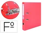 Liderpapel Archivador de Palanca Folio Documenta Forrado PVC con Rado Lomo 52 mm Rojo Compresor Metálico