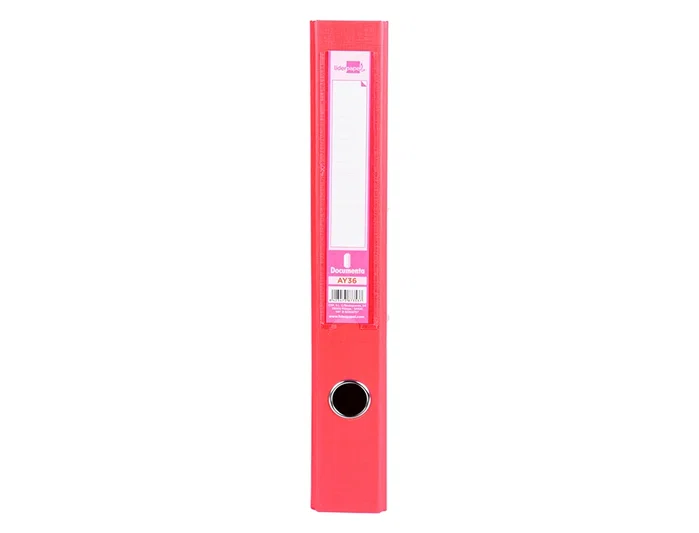 Liderpapel Archivador de Palanca Folio Documenta Forrado PVC con Rado Lomo 52 mm Rojo Compresor Metálico