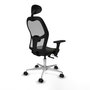 PIQUERAS Y CRESPO Silla de oficina Jorquera con mecanismo Sincro/Traslack, Negro y Gris