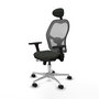 PIQUERAS Y CRESPO Silla de oficina Jorquera con mecanismo Sincro/Traslack, Negro y Gris