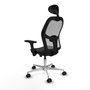 PIQUERAS Y CRESPO Silla de oficina Jorquera con mecanismo Sincro/Traslack, Negro y Gris