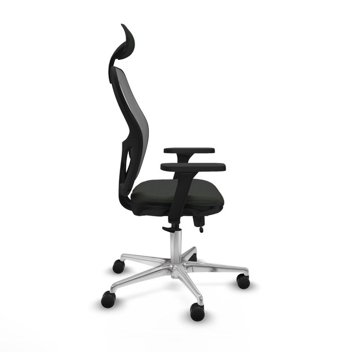 PIQUERAS Y CRESPO Silla de oficina Jorquera con mecanismo Sincro/Traslack, Negro y Gris