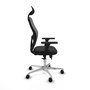PIQUERAS Y CRESPO Silla de oficina Jorquera con mecanismo Sincro/Traslack, Negro y Gris