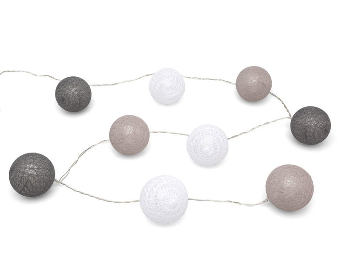 KioKids Guirnalda LED Gris 1,5 M con 9 Bolas de Colores, Decoración Infantil con Pilas para Dormitorio y Estantería KioKids Guirnalda LED Gris 1,5 M con 9 Bolas de Colores, Decoración Infantil con Pilas para Dormitorio y Estantería