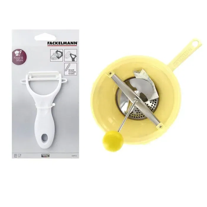 Fackelmann Juego 2 Utensilios Puré Patatas Molinillo Verduras Pelador FAC3176239998252
