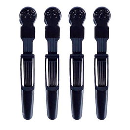 WAD PROFESSIONAL BEAUTY Set de Pinzas para el Cabello Tamaño Grande Negro 4 Piezas/Caja