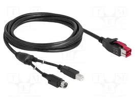DeLOCK 85489 Cable PoweredUSB USB Tipo-B a Hosiden Mini-DIN 3 pines, 3 m