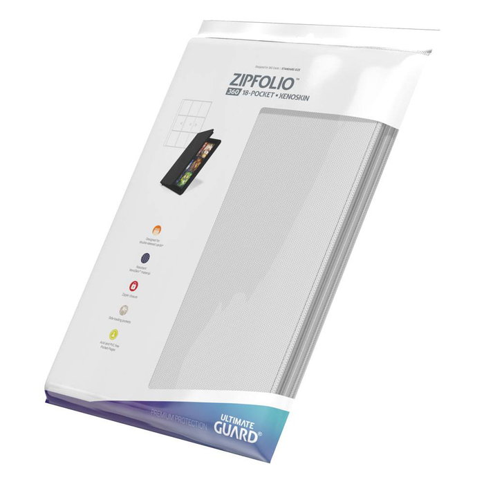 Ultimate Guard Zipfolio 360 18-Pocket Xenoskin - White Ultimate Guard Zipfolio 360 18-Pocket Xenoskin - White