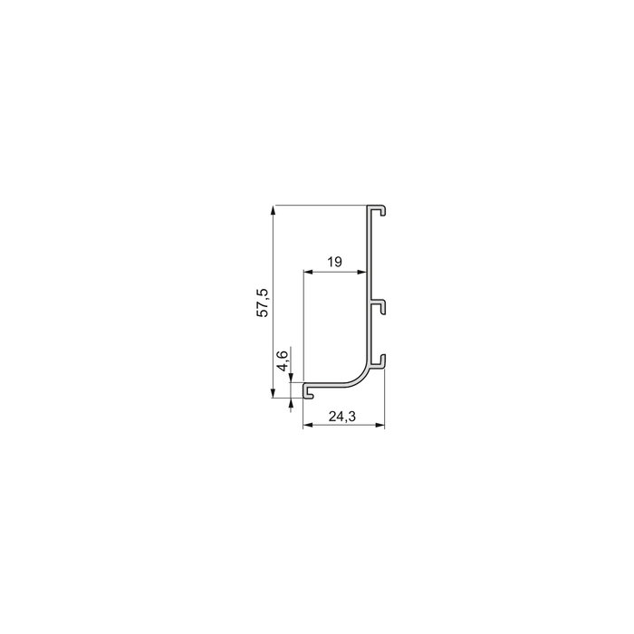 Emuca Kit de 2 perfiles superiores Gola para muebles de cocina, longitud 2,35m, con accesorios, Aluminio, Pintado negro