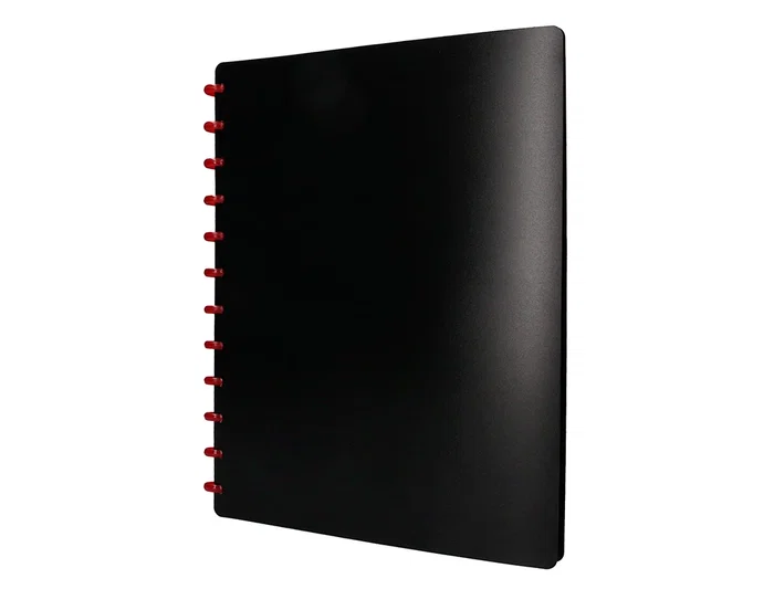 Liderpapel Carpeta Din A4 con 20 Fundas Intercambiables Negra