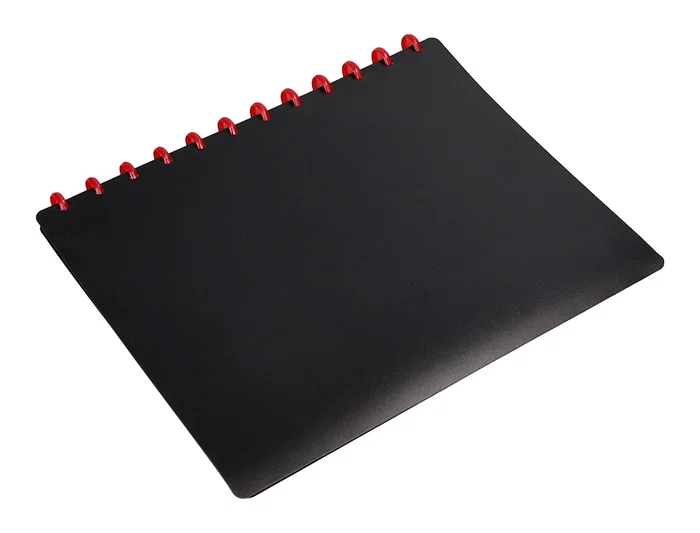 Liderpapel Carpeta Din A4 con 20 Fundas Intercambiables Negra