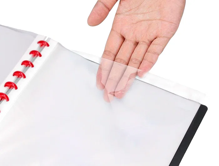 Liderpapel Carpeta Din A4 con 20 Fundas Intercambiables Negra