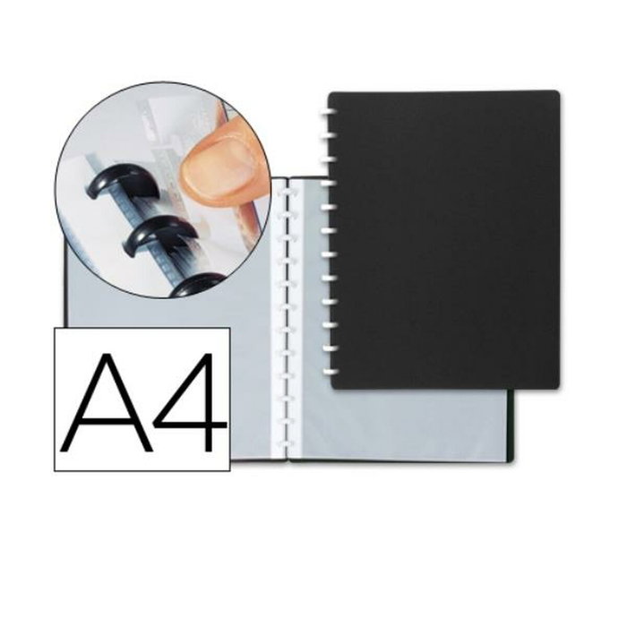 Liderpapel Carpeta DIN A4 con 20 fundas intercambiables Negro Liderpapel Carpeta DIN A4 con 20 fundas intercambiables Negro