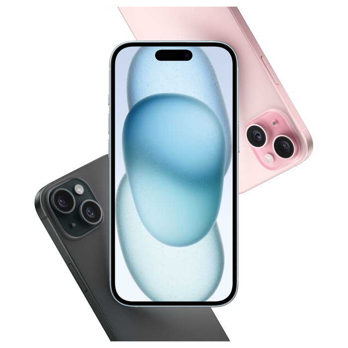 Apple iPhone 15 128GB Azul, Smartphone iOS 17 con Pantalla Super Retina XDR OLED 6.1", Cámara 48MP, Chip A16 Bionic, 5G, Resistencia IP68