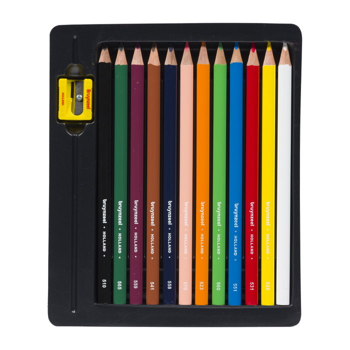 Bruynzeel Estuche de 12 lápices de color Kids triangulares