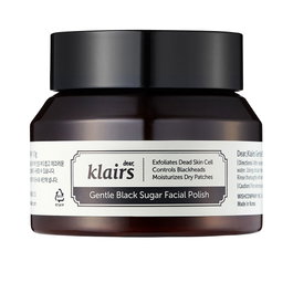 Klairs Gentle Black Sugar Facial Polish - Exfoliante Facial Suave con Azúcar Moreno para Pieles Sensibles, 110 g