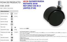 Gayner Rueda DRG1 035 M- 8 (Ref: DRG1 035 M) de 80 g