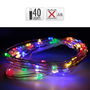 Basics Guirnalda a Pilas 40 LEDs Luz Multicolor Cable Alambre Plateado 195 cm Funcíón Fija Interior