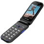 Volfen Ranger Teléfono Móvil Tipo Concha Azul con Base de Carga - Pantalla Dual, Botones Grandes, Dual SIM