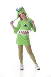 Disfraz para Adultos Wazowski Verde Monstruo (2 Piezas)